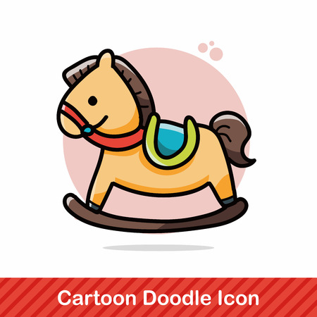 toy horse doodleのイラスト素材