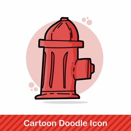 Fire hydrant color doodleのイラスト素材