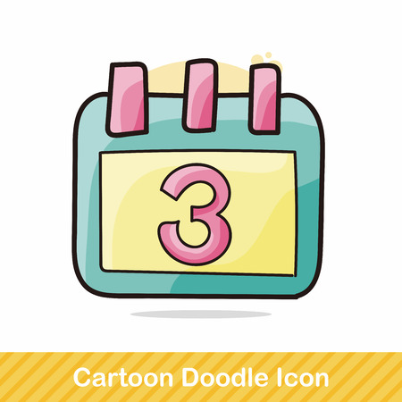 calendar doodleのイラスト素材