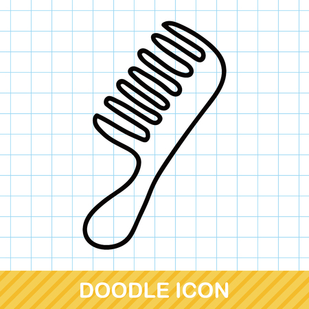 comb doodleのイラスト素材