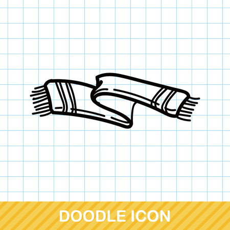 scarf doodleのイラスト素材