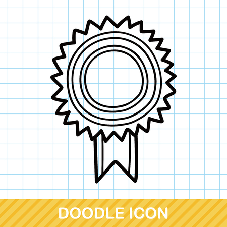 medal doodleのイラスト素材