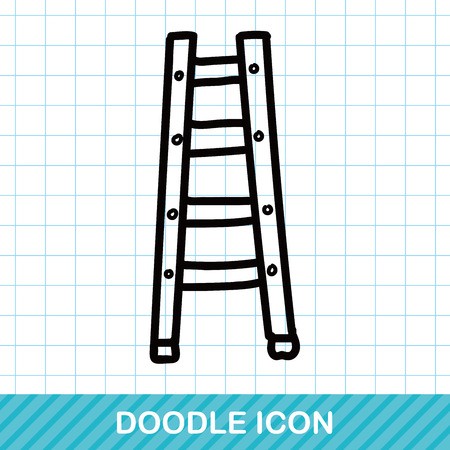 ladder color doodleのイラスト素材