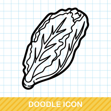 vegetable color doodleのイラスト素材