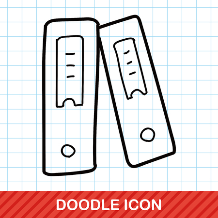 office file doodleのイラスト素材