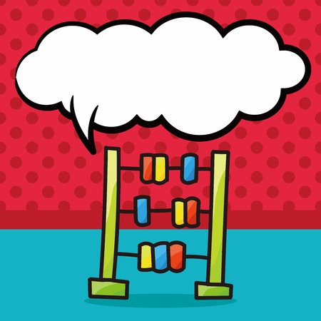educational toy color doodle, speech bubbleのイラスト素材