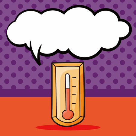 Thermometer doodle, speech bubbleのイラスト素材