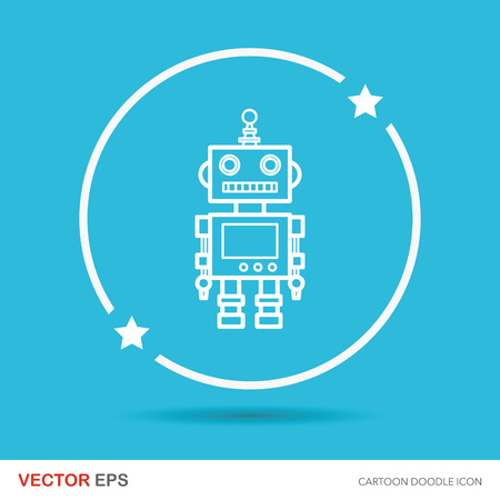 robot doodleのイラスト素材