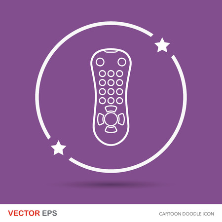 tv controle doodleのイラスト素材