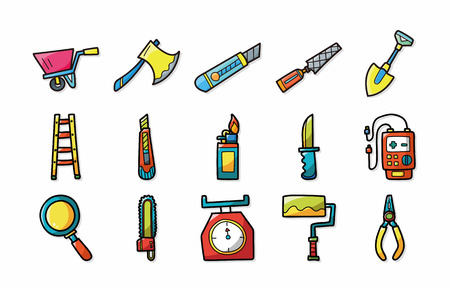 Worker tools icons set,eps10のイラスト素材