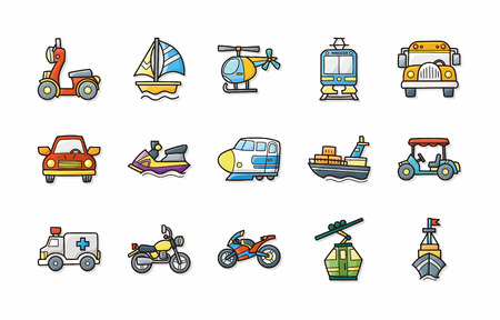 Transportation icons setのイラスト素材