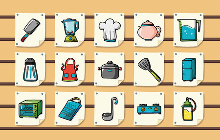 Kitchen and cooking icons setのイラスト素材