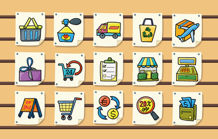 Shopping icons setのイラスト素材