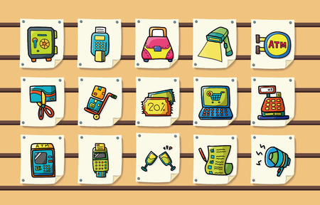 Shopping icons setのイラスト素材