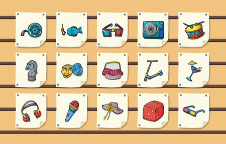 Leisure and hobby icons setのイラスト素材