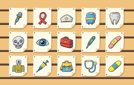 Hospital and medical icons setのイラスト素材