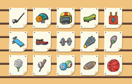 Sport and fitness icons setのイラスト素材