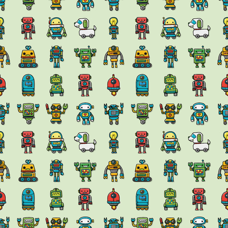 Manufacture robot icons set,eps10のイラスト素材