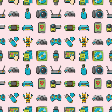 Technology and network icons set,eps10のイラスト素材