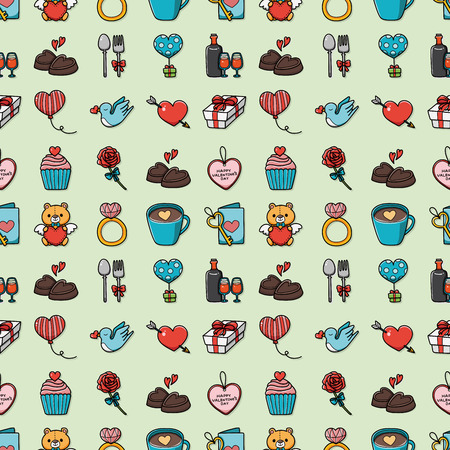 Valentine's day and love icons set,eps10のイラスト素材