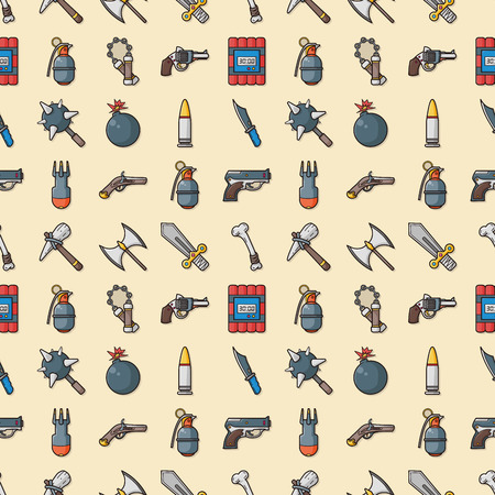 Weapons icons setのイラスト素材