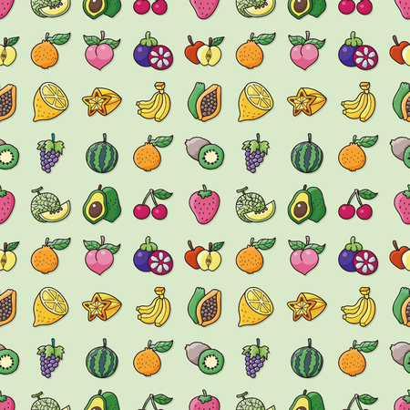 Fruits and vegetables icons set,eps10のイラスト素材
