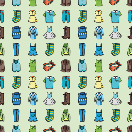 Wearing and clothes icons set,eps10のイラスト素材