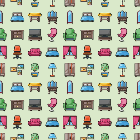 Home furniture icons set,eps10のイラスト素材