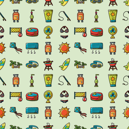 Summer and beach icons set,eps10のイラスト素材