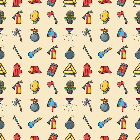 Emergency and fire icons set,eps10のイラスト素材