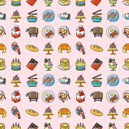 Food and drinks icons set,eps10のイラスト素材