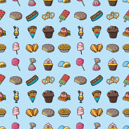 Dessert and sweets icons set,eps10のイラスト素材