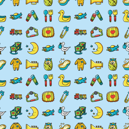 New born baby icons set,eps10のイラスト素材