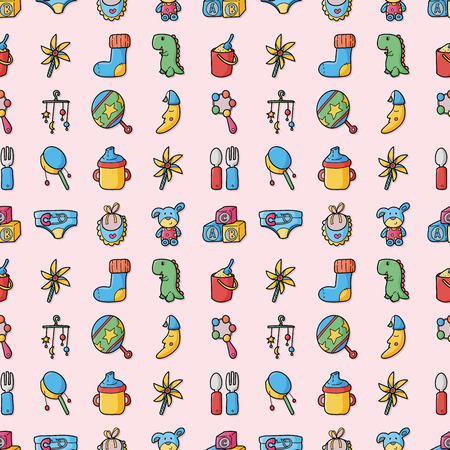 New born baby icons set,eps10のイラスト素材