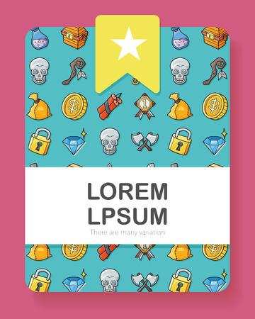 Fantasy game icons setのイラスト素材