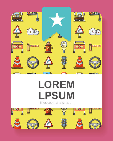 Traffic and sign icons setのイラスト素材