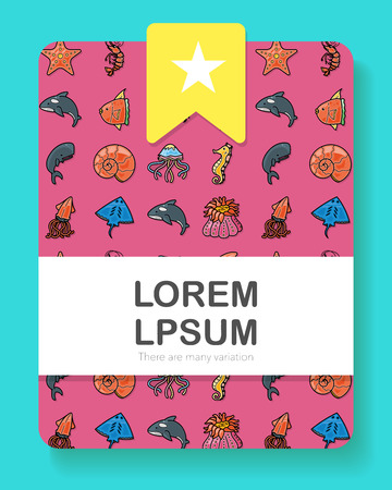 Ocean and Marine icons setのイラスト素材