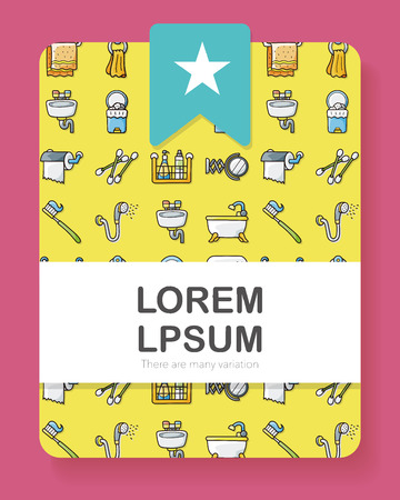 Sanitary and bathroom icons setのイラスト素材