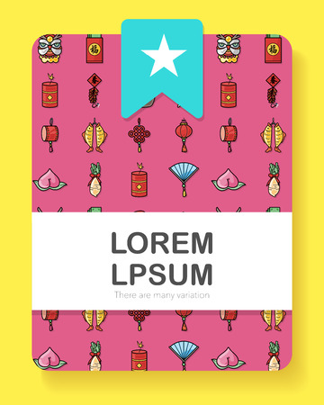 Chinese new year icons setのイラスト素材