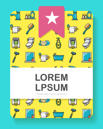 Sanitary and bathroom icons setのイラスト素材