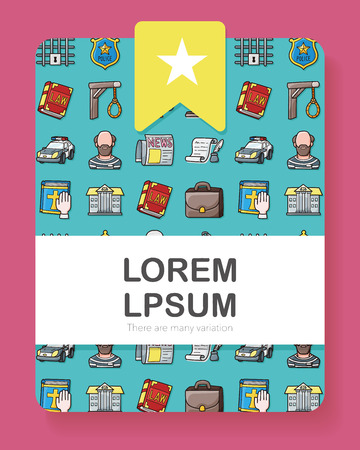 Law and justice icons setのイラスト素材