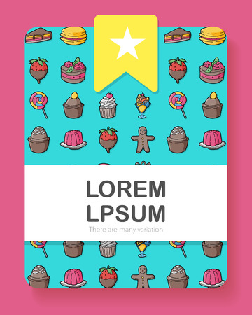 Dessert and sweets icons set,eps10のイラスト素材