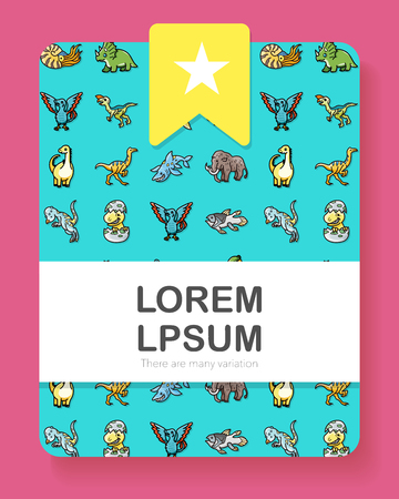 Dinosaurs icons set,eps10のイラスト素材