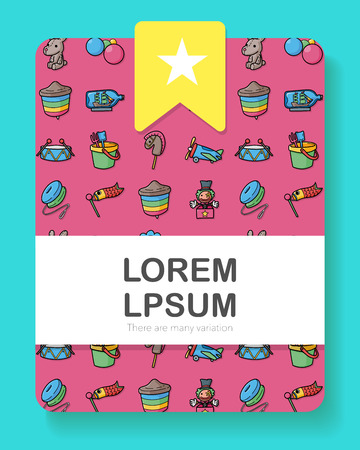 Children toys icons set,eps10のイラスト素材