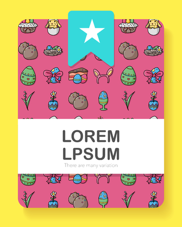 Happy easter icons set,eps10のイラスト素材