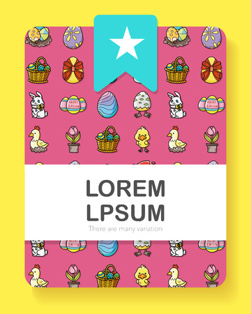 Happy easter icons set,eps10のイラスト素材