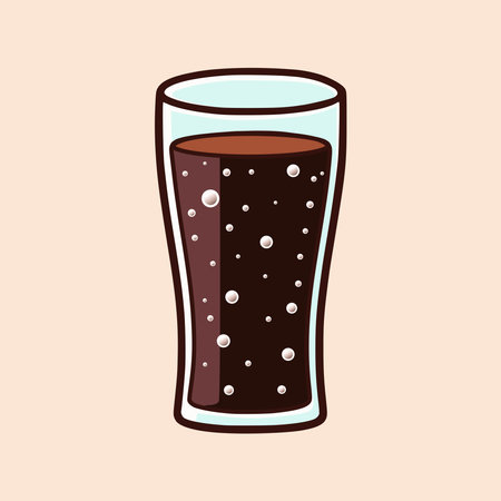 Vector Illustration of Soda Drink in a Glassのイラスト素材