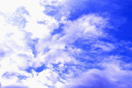 Blue sky with white cloudsの写真素材