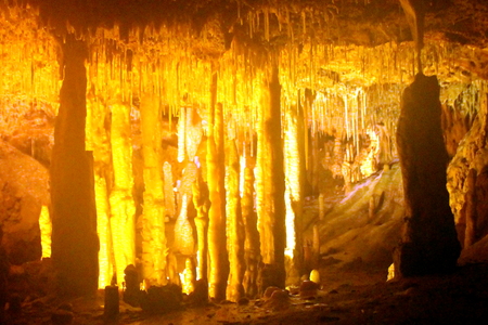 Stalagmites and Stalactitiesの写真素材