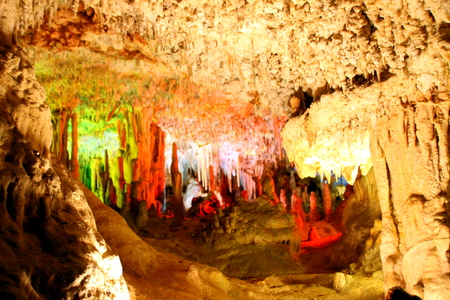 Caves with light effectsの写真素材